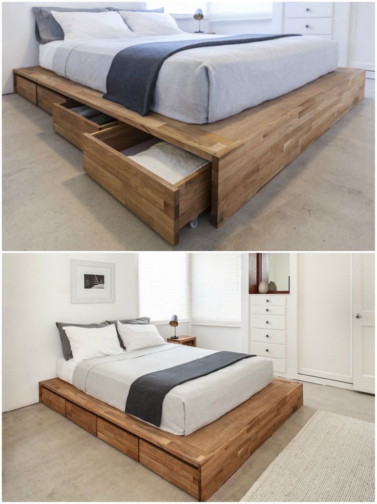 wooden bed