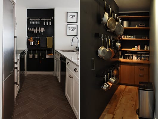 kitchen paint ideas with black wall paint as a color accent for small kitchens