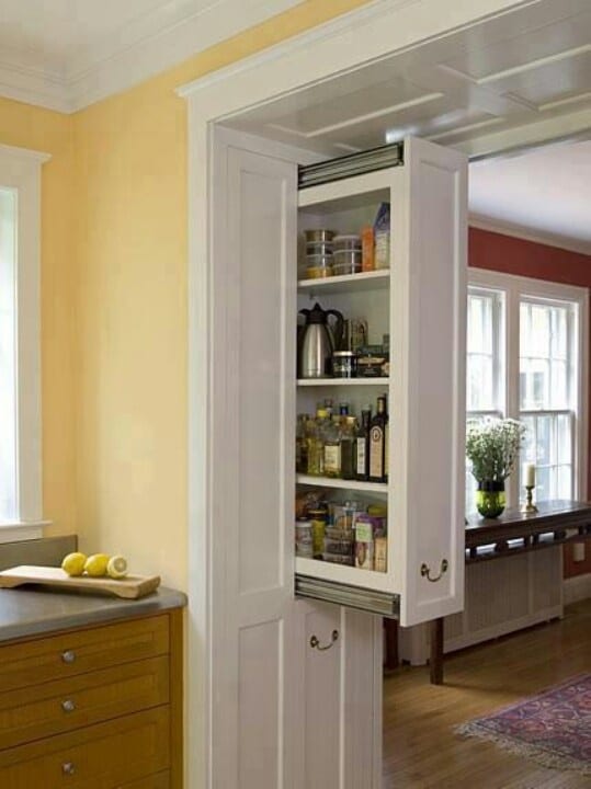 space-saving ideas for the kitchen with built-in drawers