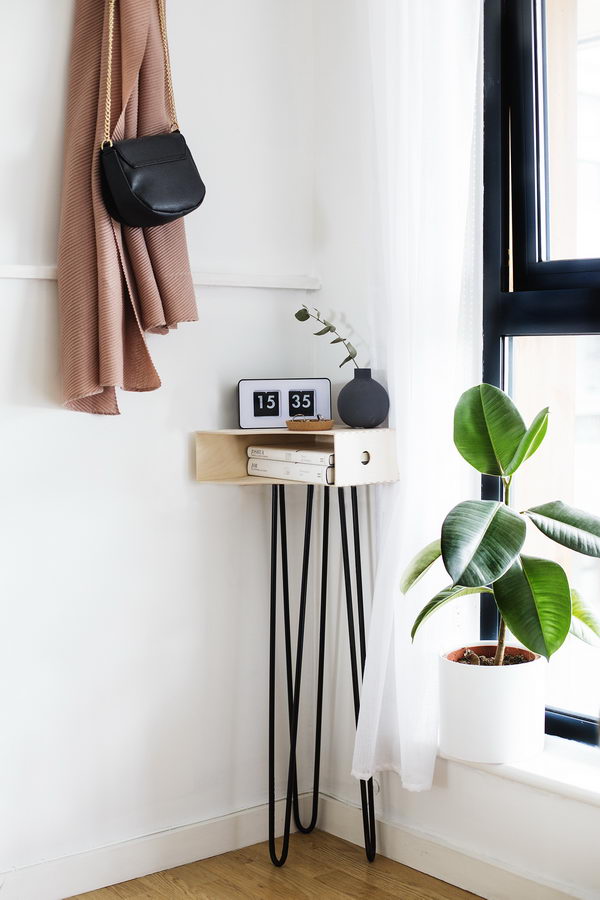 Easy Corner Storage Table Using An Old Box. 