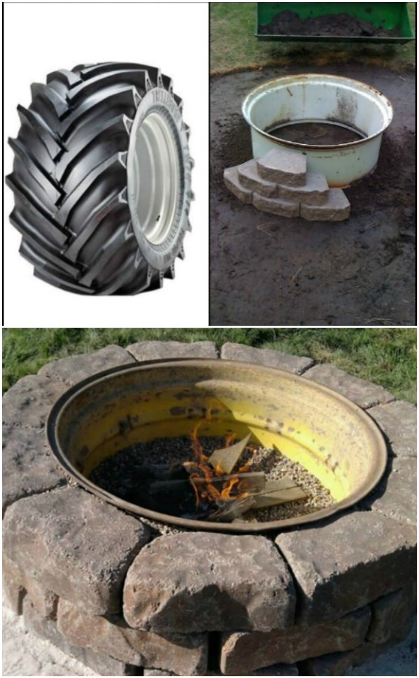 Tractor Tire Rim Backyard Pit