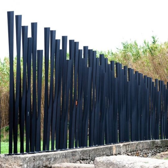 contemporary stell fence