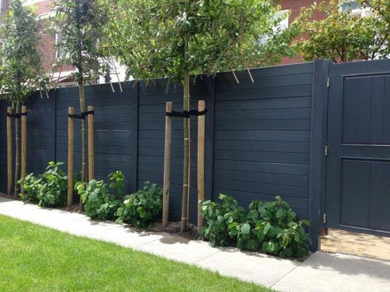 matte black fence wall