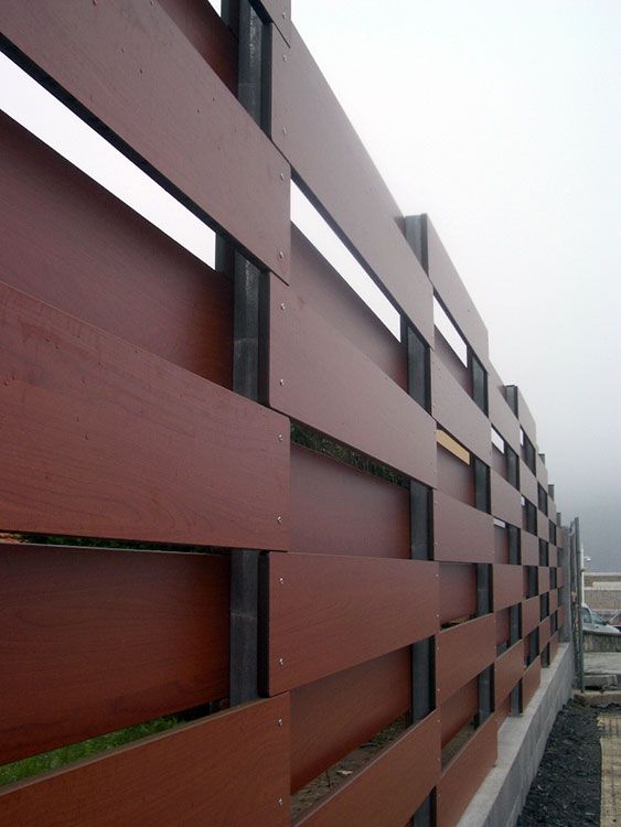 modern wood fence