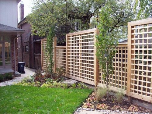 wood lattice fence