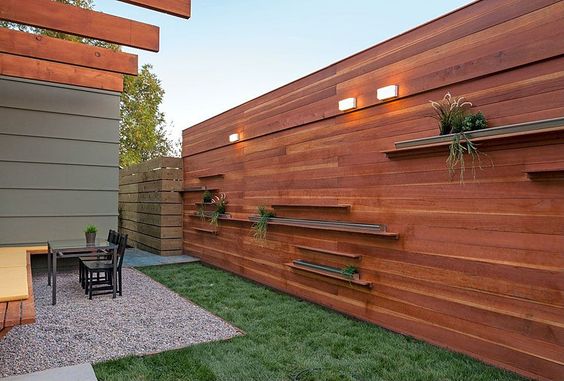 modern minimalist garden wall