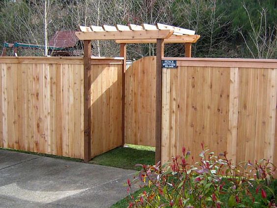 fence and pergola combo