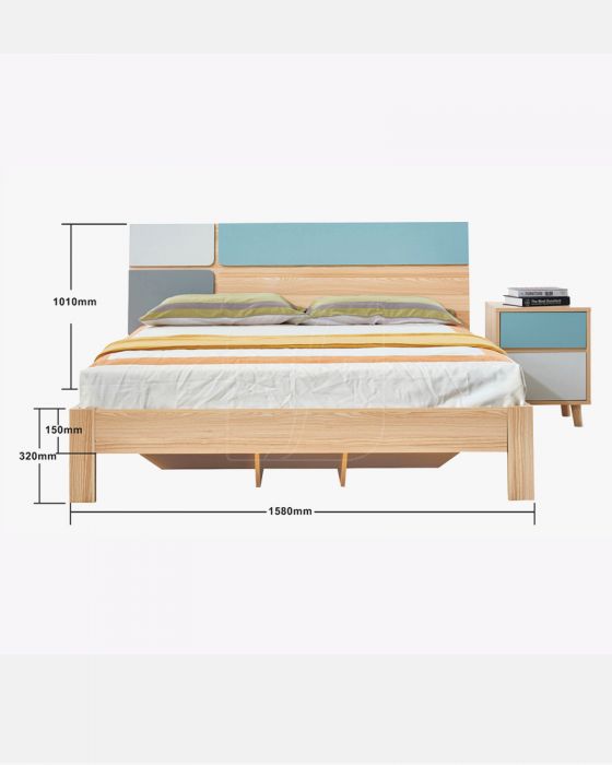 wooden bed