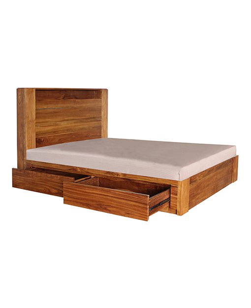 wooden bed