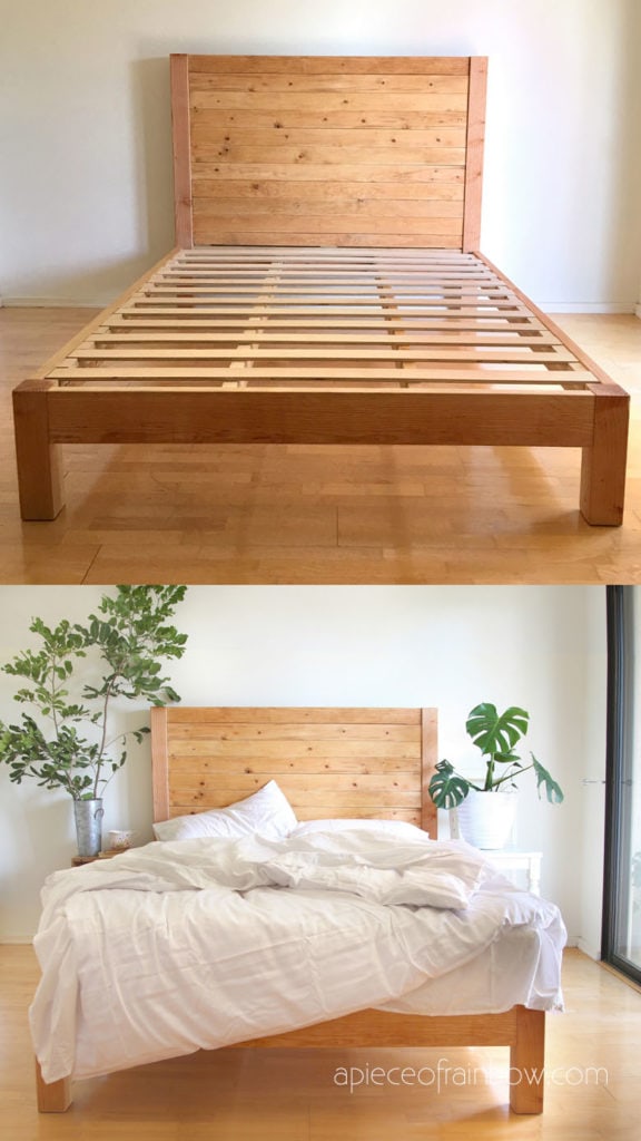 wooden bed